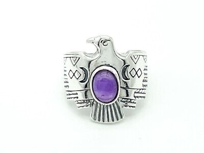 Eagle Silver Ring Native Biker Ring Signet Amulet 925 Western Ring Eagle Native American