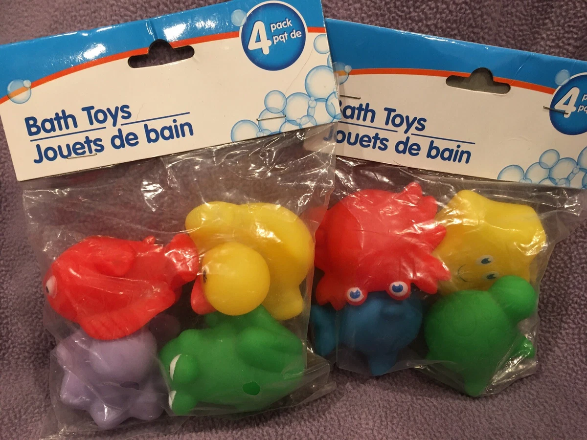 Bath Toys Ocean/Water Animals 8 Plastic Toys in Total NIP