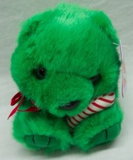 Puffkins JINGLES THE CHRISTMAS GREEN TEDDY BEAR 4" Plush STUFFED ANIMAL Toy NEW