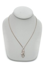 Sterling Silver 925 Diamond Necklace 18"