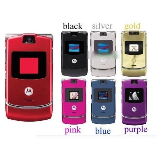 Motorola RAZR V3 Flip Bluetooth GSM 850 /900 /1800 /1900 Unlocked Mobile  Phone