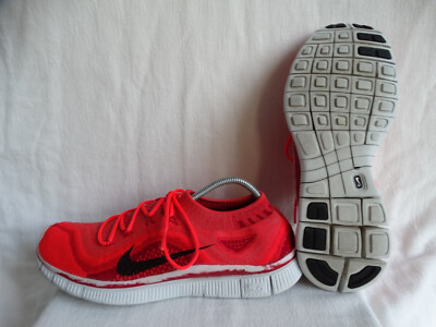 Nike Free Flyknit 5.0+ Laufschuhe EU 42,5 US 9 Sneaker rot-schwarz 615805-606