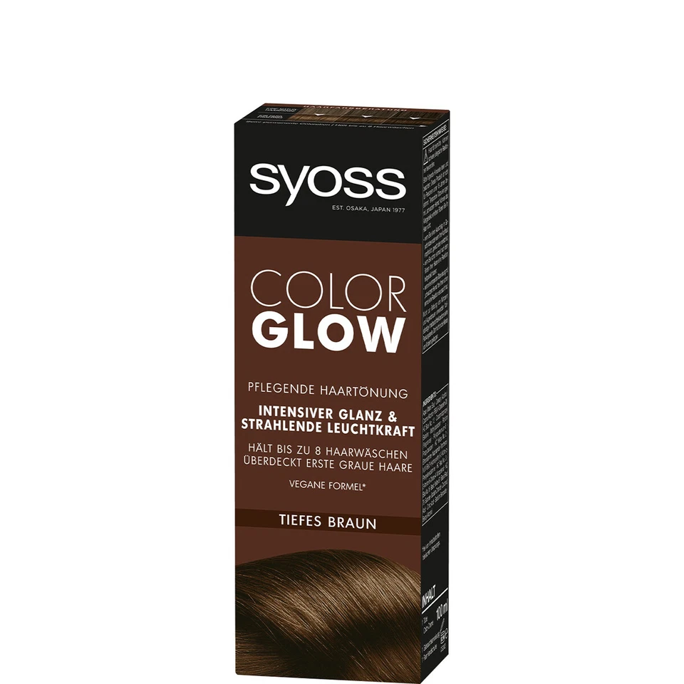 HAARFARBE-TÖNUNG Syoss Color Glow Tinte de Cabello Intensivo Cuidado Marrón Profundo 100 ml