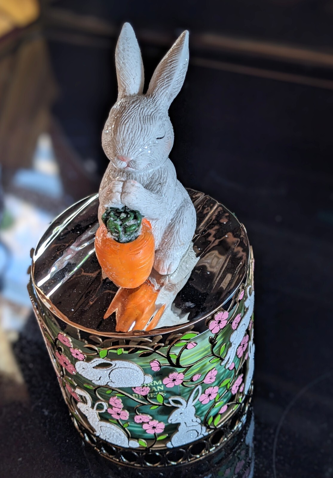 With Adorable Bunny Magnet Candle Topper