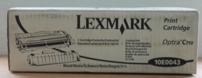 Genuine Lexmark 10E0043 Print Cartridge Toner Black for Optra C710 Box C