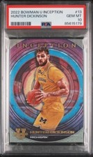 2022-23 BOWMAN U INCEPTION HUNTER DICKINSON #13 PSA 10 RC MICHIGAN KANSAS NOLA