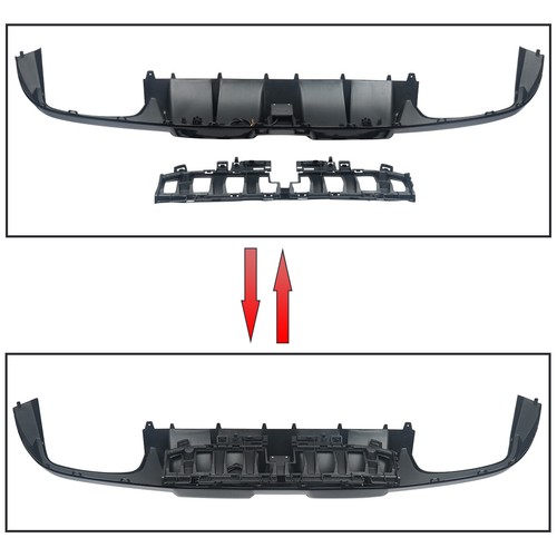 For 2015-2021 Benz W205 C205 Coupe C43 C63 Style Rear Diffuser+Black Tailpipe - Picture 4 of 16