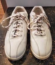 Vintage Brunswick Capri II Bowling Shoes 1990s White Leather Women's Size 8 Nice