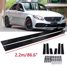 86.6" Side Skirts Rocker Panel Splitter For Mercedes Benz C-Class W205 W204 W203