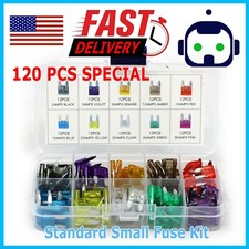 120pcs Mini Blade Fuse Assortment Auto Car Motorcycle SUV Fuses Kit APM ATM