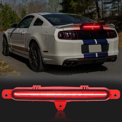 HPB LED Red 3rd Brake Light For Ford Mustang 2010-2014 - Red Lens, 60 LEDs