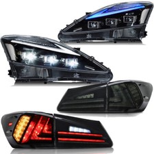 For Lexus IS250 IS350 ISF 06-13 Led Headlights+LED Tail Lights Front Rear Bundle