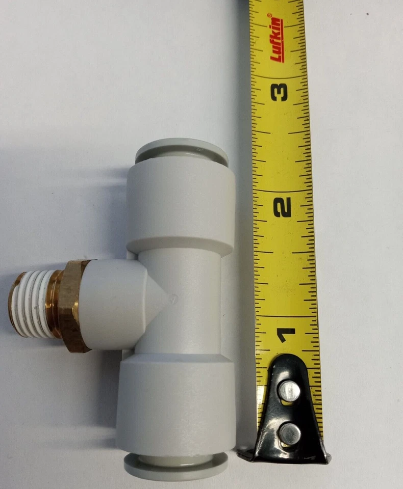 SMC KQ2T12-02S 12mmX12mmX1/4"NPT push-to-connect branch tee connector **5-pack** - Image 3 of 3