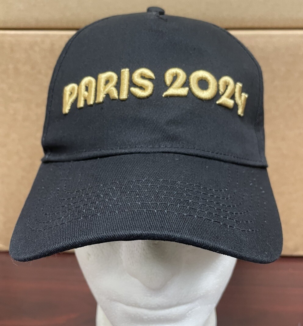 2024 Paris Olympics Black Gold Strapback Baseball Cap – Officially Licensed