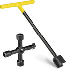 17-Inch Water Meter Key & 4-Way Utility Tool with Steel T-Handle