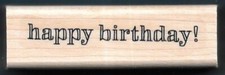 HAPPY BIRTHDAY Special Day Card Words NEW Stampin Up Wood Mount RUBBER STAMP