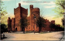 Historic Regiment Armory Streetview Downtown Buffalo New York DB Postcard