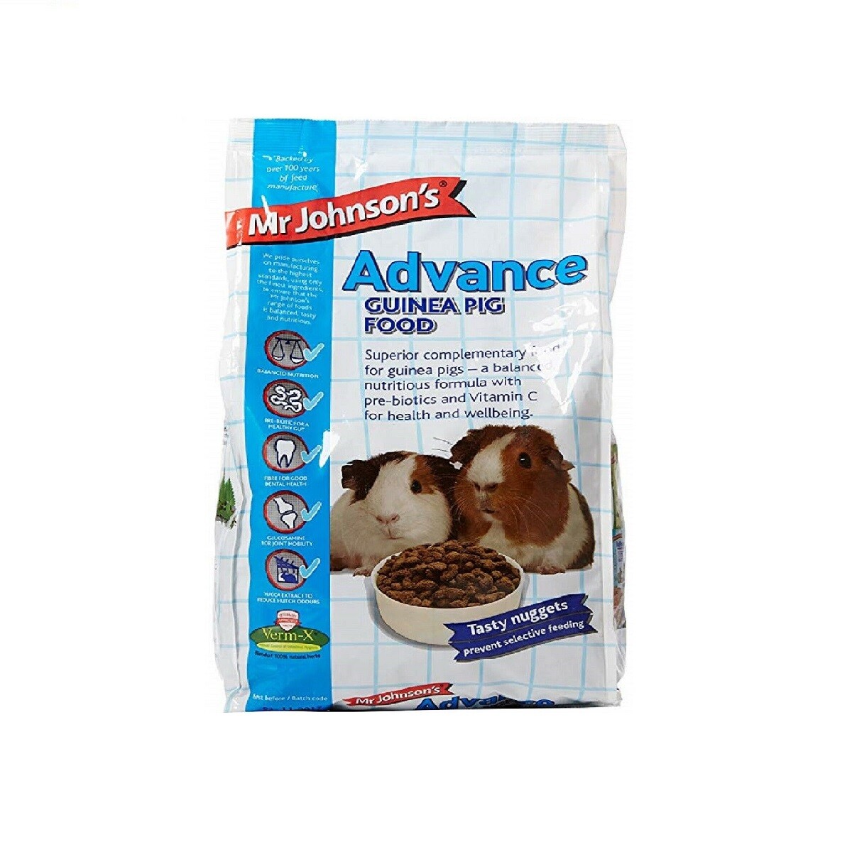 ADVANCE GUINEA PIG FOOD 1.5kg, 3kg, 10kg : Mr Johnsons Tasty Nuggets Animal Feed