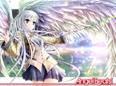 Anime tachibana kanade girls angel beats long hair dark CCG Gaming Mat Desk