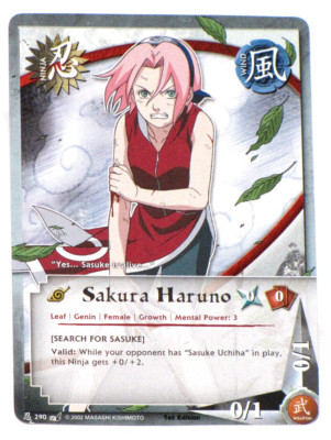Naruto Sakura Haruno Collectible Card Game #290 1st Edition | eBay