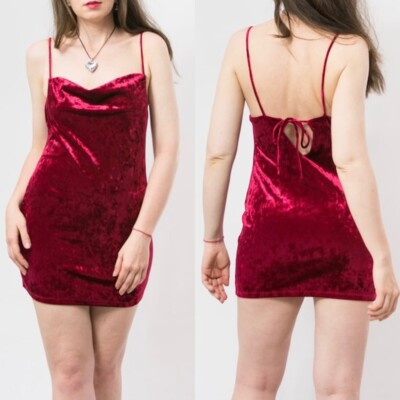 Topshop Velvet Cowl Neck Keyhole Back Mini Slip Dress Burgundy Red Petite Size 4 | eBay Topshop Velvet Cowl Neck Keyhole Back Mini Slip Dress Burgundy Red Petite Size 4 | eBay