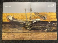 RWE RHEINBRAUN TAGEBAU GROSSBAGGER POSTER 42 cmx60cm 2 SEITEN ALT & RAR