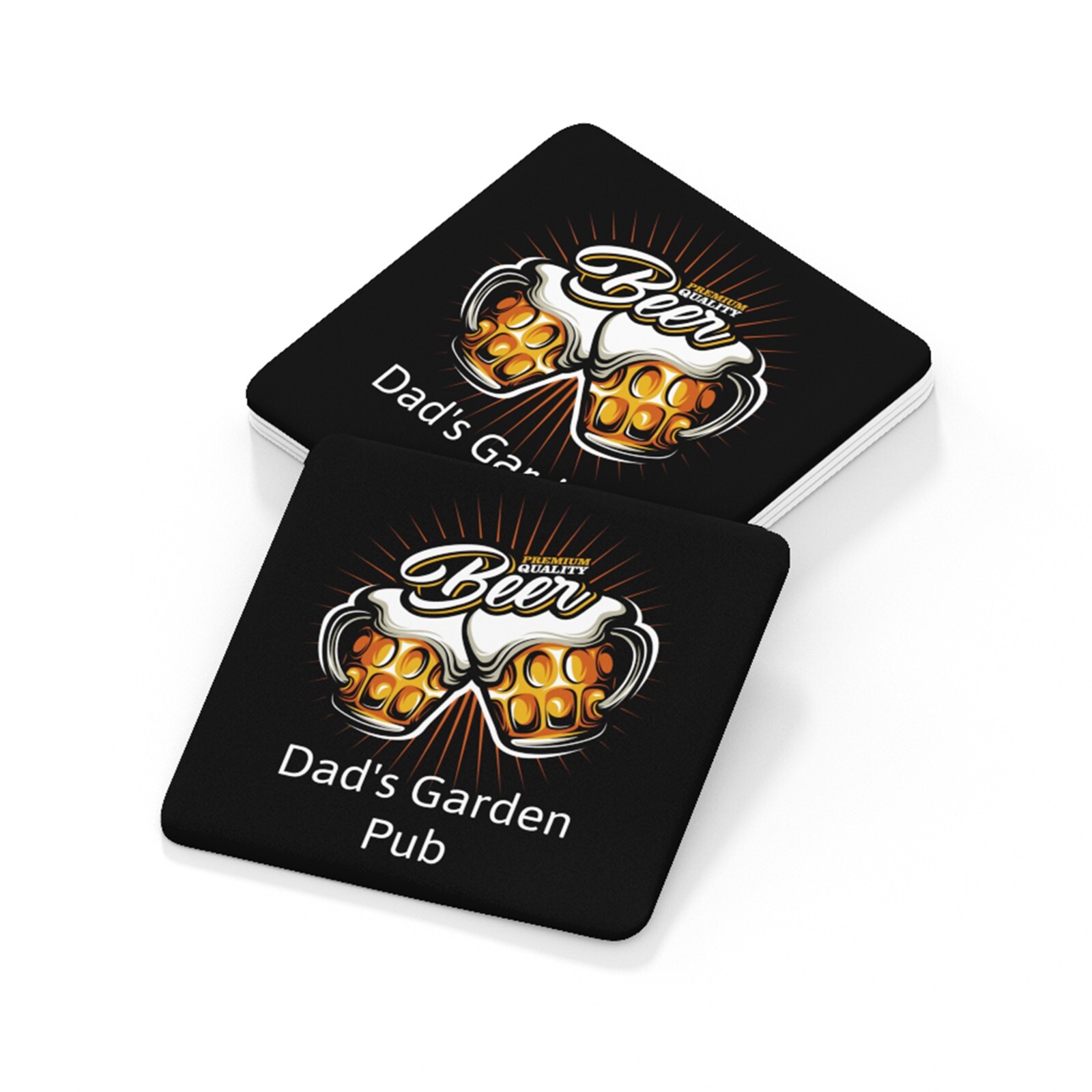 Personalised Beer Mats, drinks mats, beer mat board, Home Bar (Design ...