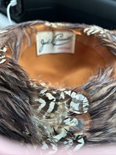 Jack McConnell Vintage Wool Rare Hat Covered with Pheasant Feathers