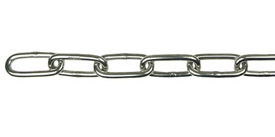 Edelstahlkette, Kette, 4mm Langgliedrig gem DIN 763, ab 1 Meter, V4A, rostfrei