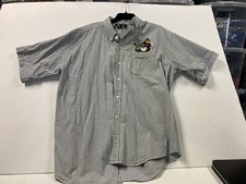 Vtg Warner Bros Studio Store Looney Tunes Shirt Button Down Embroidered Size L