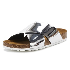 silver metallic slides