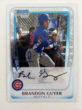 Brandon Guyer Autographed 2011 Bowman Chrome #BCP168 In Person N378