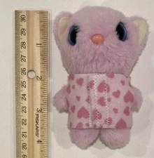 Moose Scruf A Luvs Mini Pink Kitty Cat Plush Heart 2018 Baby Soft Toy 4”