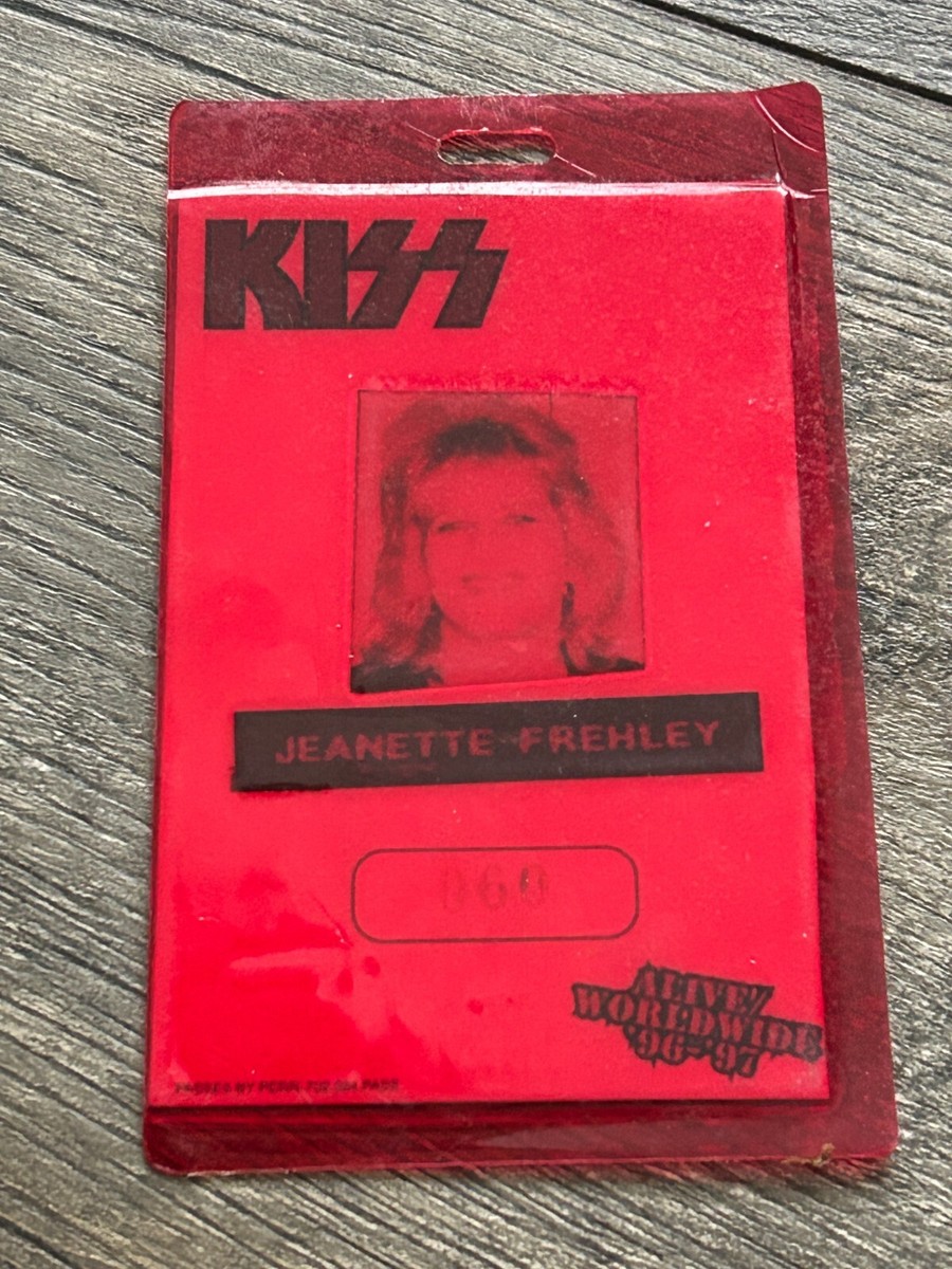 KISS Laminate Pass Jeanette Frehley Alive Reunion Tour 1996 1997