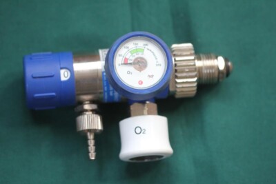 GCE Mediline Mediselect II O2 Druckminderer EU Euro Bullnose Sauerstoff 25l/min