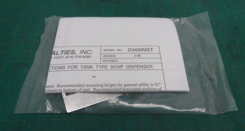 NIB Commercial Bathroom Soap Dispenser Stainless Steel ASI 10-0345 W/V-321 - Picture 3 of 10