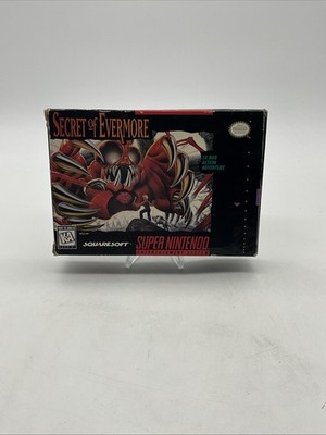 Secret of Evermore (Super Nintendo SNES) Complete CIB w/ Posters + Map