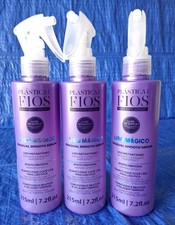 3x Cadiveu Plastica dos Fios LISO MAGICO Gradual Smooth Serum Treatment 215ml ea