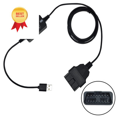 JEUCLEL USB Powered Vehicle OBD II Connector Memory Saver with Buzzer, Car... 