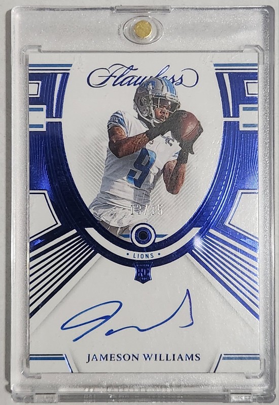 2022 Panini Flawless Rookie Gems Signatures Auto Jameson Williams RGM-JW 13/15