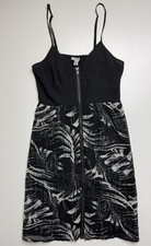 Ecote Black Floral Dress Urban Outfitters Full Length Zipper Size XS