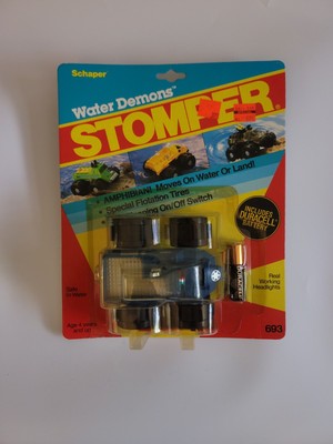 Vintage 1984 Stomper Schaper Water Demons Amphibian Truck 693 NIP