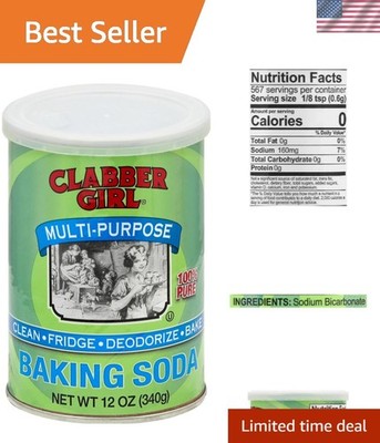 High Purity Baking Soda 12oz - Versatile Solution for Cooking & Household Needs