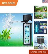 Aquarium Filter with UV Light - 400GPH For Clear Water and Clean Odor-Free Tanks