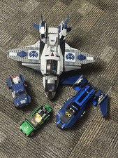 LEGO Marvel: Quinjet  (6869) shield Car & Truck And Xmen Jet Incomplete No Figs