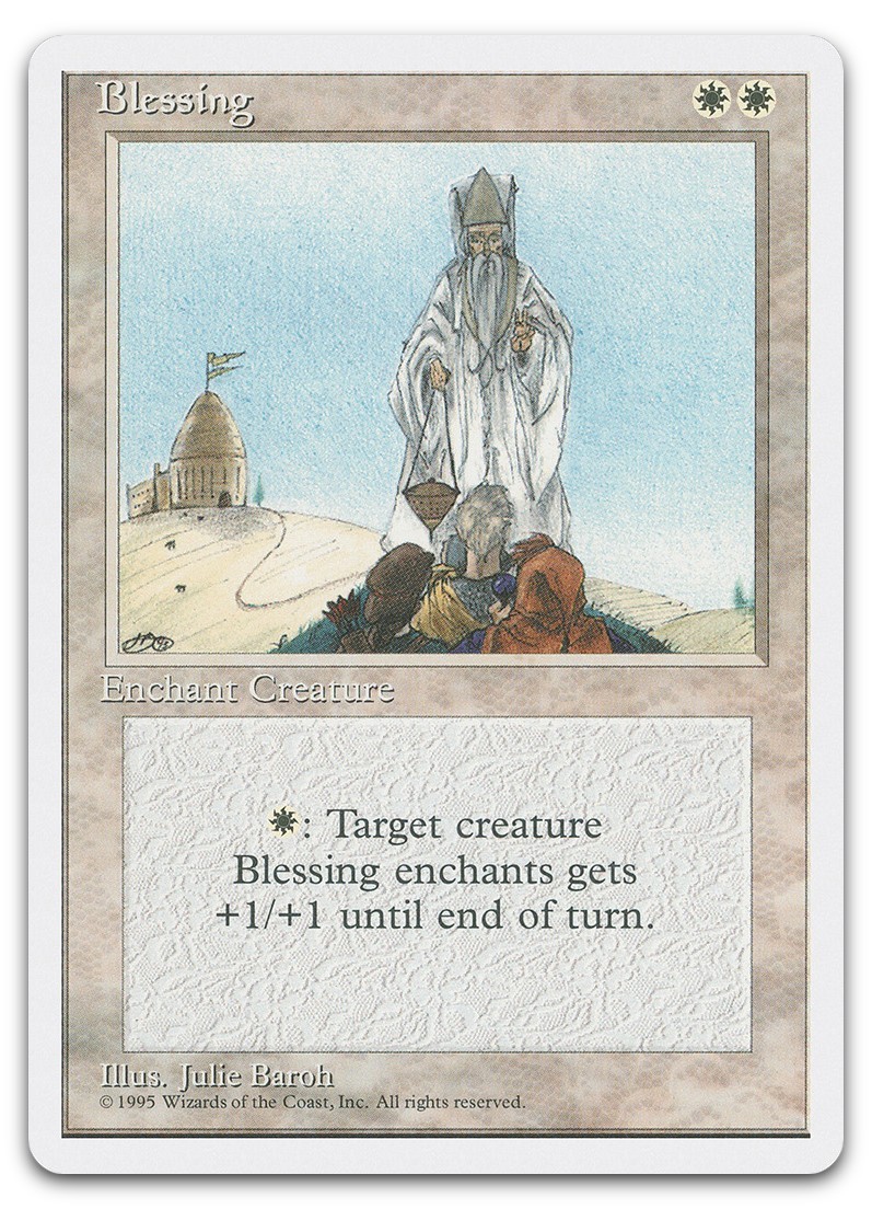 Blessing (LP) Fourth Edition 4ED Magic MTG
