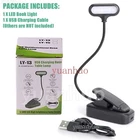 Mini LED Reading Book Light W/Flexible Clip Desk Table Lamp USB Rechargeable US