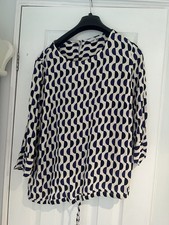 Jasper Cornan Women's Top Blouse Size UK 18 Blue & White