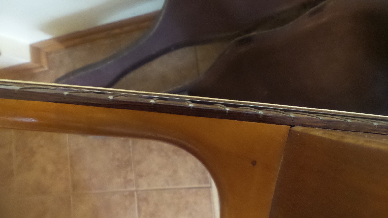 Vintage Harmony H165 Guitar, Solid Mahogany, Easy Action, Original Case