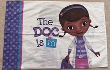 DOC MCSTUFFINS Disney Pillow Case Cotton Poly EUC Kids Bedroom